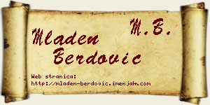 Mladen Berdović vizit kartica